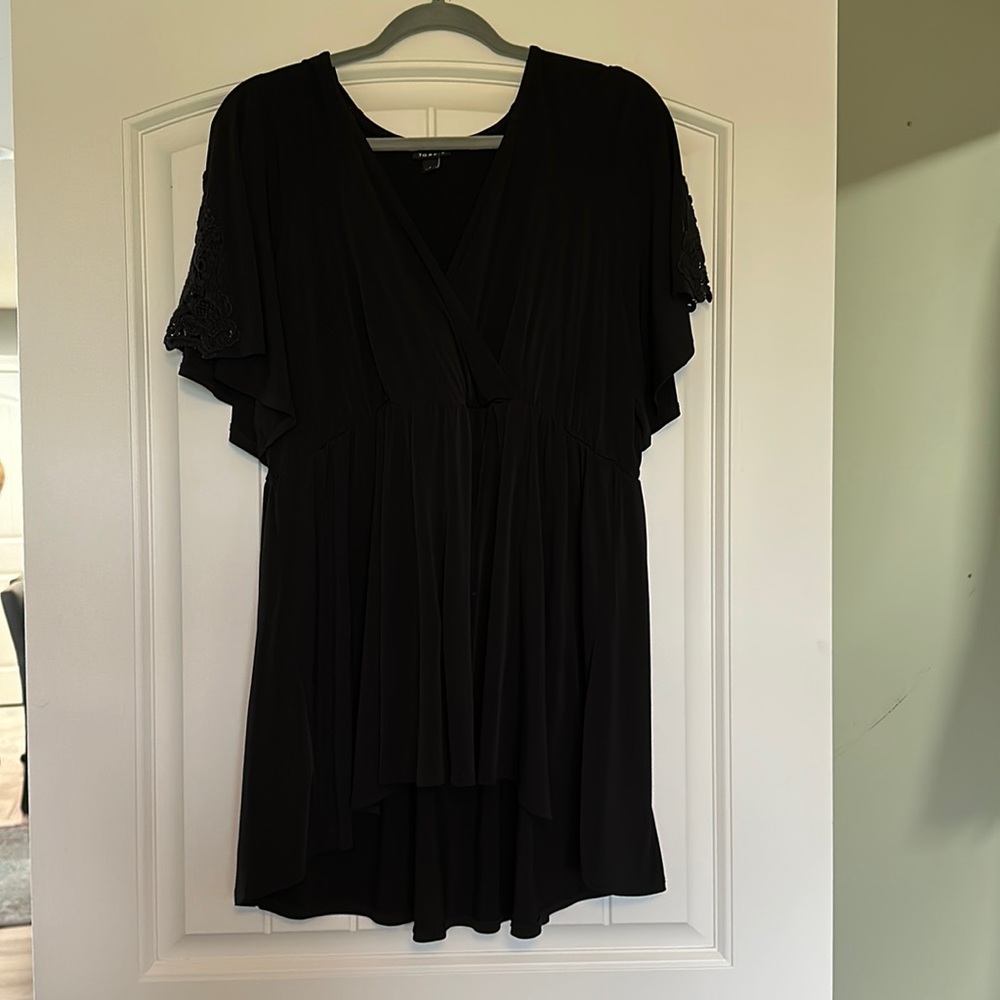 Torrid Wrap/Peplum Top with Lace